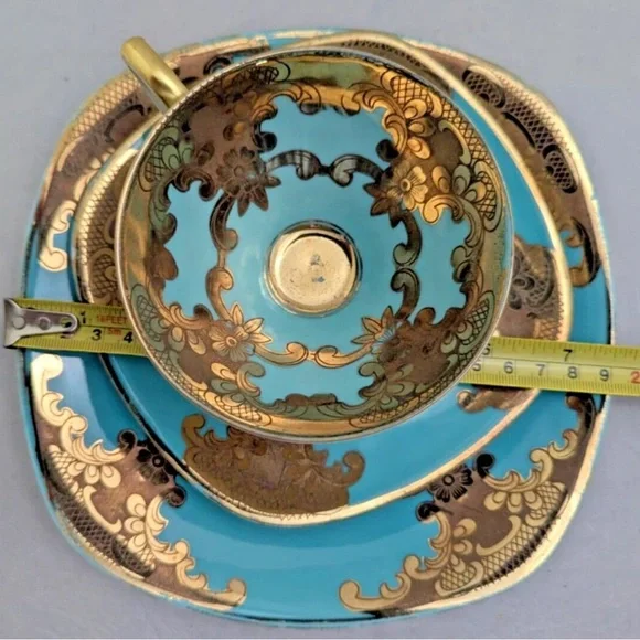 Ceramic Art Piece set - Tiffany & Gold